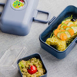 Lunch Box Enfant - MONBENTO - 3 Compartiments - Sans BPA - MB Tresor Bleu Infinity