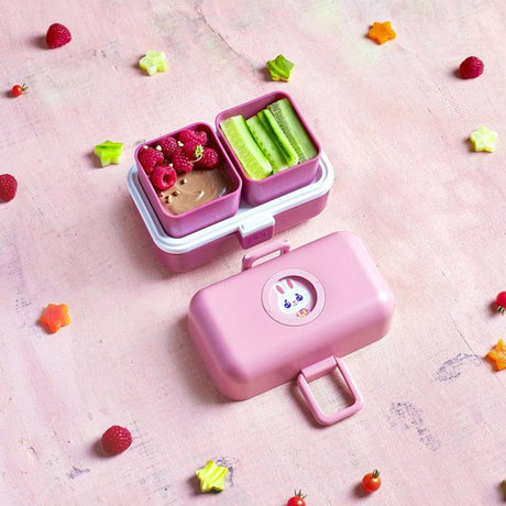 Lunch Box Enfant - MONBENTO - 3 Compartiments - Sans BPA - MB Tresor Rose Blush