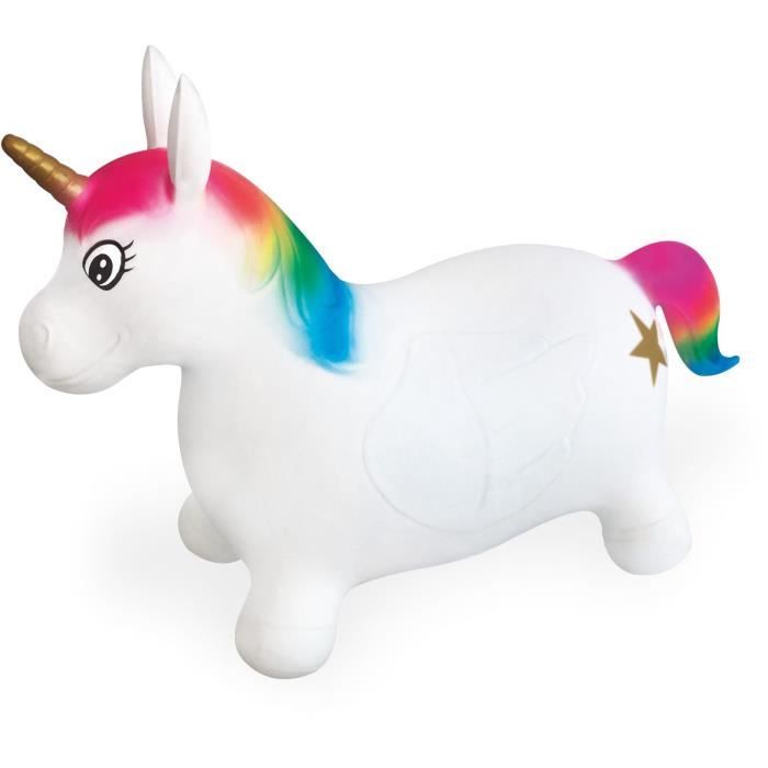 Ballon sauteur Licorne MONDO - PVC - Longueur 65cm - Pour enfants des 18 mois