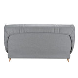 COMFORT BULTEX Clic clac 3 places - Tissu gris - Made in France - L 192 x P 95 x H 101 - MONA