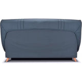 COMFORT BULTEX Banquette clic - Tissu bleu + Coussins déco jungle - L193 x P95 x H101- MONA
