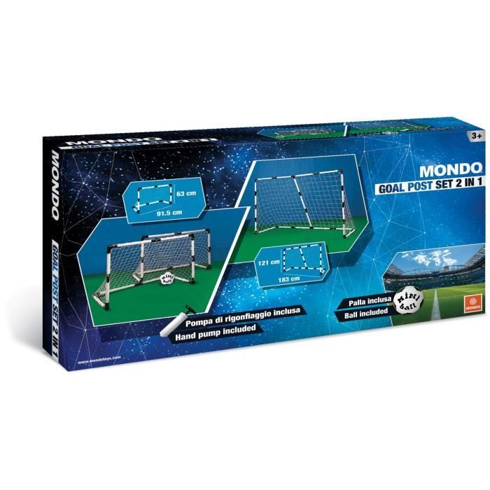 Set de football 2-en-1 - MONDO - Kit 2 mini cages foot  modulables + BioBall Mini Ball