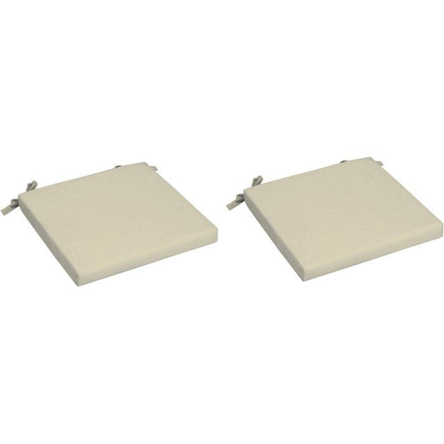 Lot de 2 assises de chaises - JARDIN PRIVE - Monte Carlo - Déhoussable - Ivoire - 79 x 59 x 39 cm
