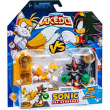 Duo de Figurines Tails vs Shadow - MOOSE TOYS - AKEDO - Pack de combat rapide, 2 figurines et contrôleurs inclus