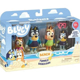 Bluey La famille a la Plage (4 figurines) - Univers miniature - MOOSE TOYS - Des 3 ans