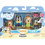 Bluey La famille a la Plage (4 figurines) - Univers miniature - MOOSE TOYS - Des 3 ans