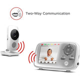 Moniteur vidéo bébé - MOTOROLA - VM483 - 2,8 - 300 m - Ecran - Infrarouge - Blanc