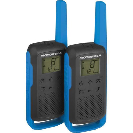 Lot de 2 Talkie Walkie Motorola T62 (Noir/Bleu)