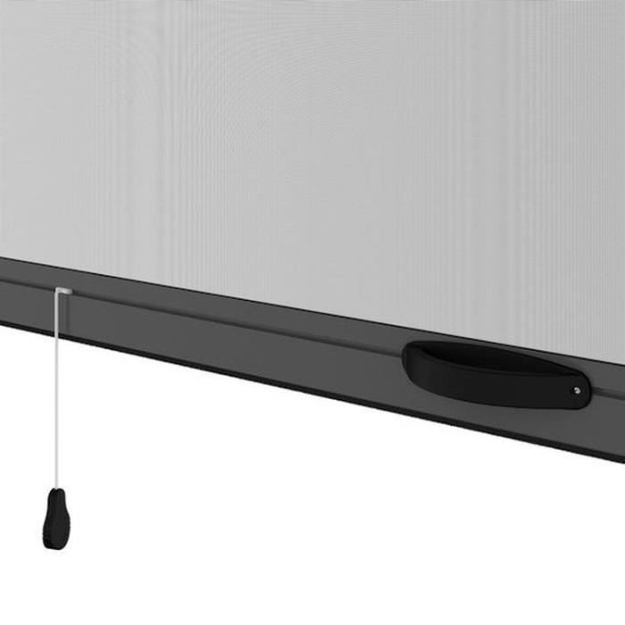 Moustiquaire de fenetre L125 x H145 cm en aluminium  gris anthracite - Recoupable en largeur et hauteur