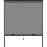 Moustiquaire de fenetre L125 x H145 cm en aluminium  gris anthracite - Recoupable en largeur et hauteur