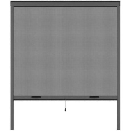 Moustiquaire de fenetre L125 x H145 cm en aluminium  gris anthracite - Recoupable en largeur et hauteur