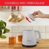MOULINEX Simpleo Bouilloire Èlectrique 0.8 L, Filtre anticalcaire amovible, Arret auto, Couvercle amovible verrouillable BY153B10