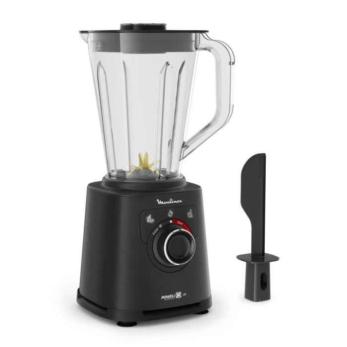 MOULINEX PerfectMix+ Blender électrique, Bol incassable 2 L, Mixeur haute vitesse, Lames acier inoxydale LM88A810