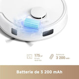 MOVA E20 - Robot Aspirateur Laveur - Navigation LDS, Puissance d'aspiration de 5 000 Pa - Aspirateur et Mop 2-en-1 - Compact