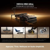 MOVA M50 ULTRA - Aspirateur Balai Laveur - 22 000 Pa - Bras robotisé - Poignée Pliable et Extensible - Lavage Brosse immersif 100°C