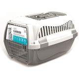 MPETS Cage de transport 57 x 36 x 32 Pour chien - M - Gris et blanc