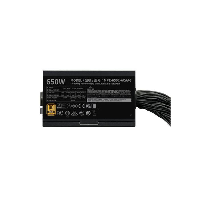 Alimentation PC - COOLER MASTER - MPE-6502-ACAAG-3BEU - MWE Gold 650 V3 Non Modulaire - ATX 3.1 - 80+ GOLD - 650 W