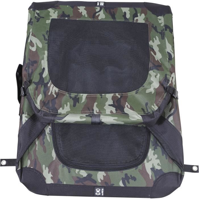 Caisse de transport - M PETS - COMFORT CRATE L - Camouflage - Pliable - Cadre métallique - Grilles d'aération