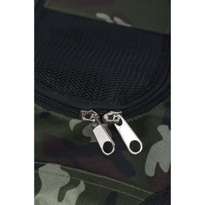 Sac de transport - M PETS - REMIX 2 en 1 Camouflage & Orange - 41 x 28 x 28 cm - Pliable - Léger - Ceinture baudrier