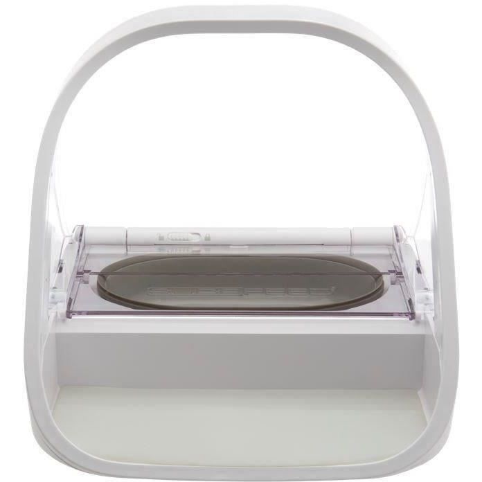 SUREFEED Distributeur de nourriture / croquettes a puce électronique - Blanc (bol simple, un bol double, un tapis et un médaillon)
