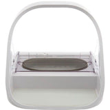 SUREFEED Distributeur de nourriture / croquettes a puce électronique - Blanc (bol simple, un bol double, un tapis et un médaillon)