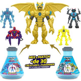 Pack de 2 figurines - MRBEAST LAB - Mix & Match - 2 FIG HYBRIDS Moitié de figurine DRAGON