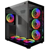 MRED - BoÓtier PC Gamer ATX - Blanc RGB Crystal Sea
