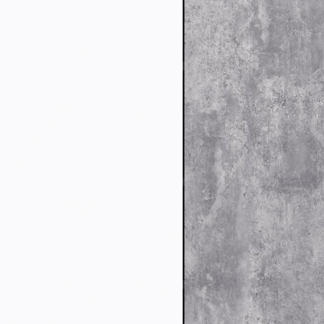 Armoire a chaussures MISCA - Style contemporain effet béton et blanc mat - L 69 cm