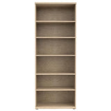 Armoire a chaussures MISCA - Décor chene sonoma et blanc mat - L69 x  P35 x H179cm