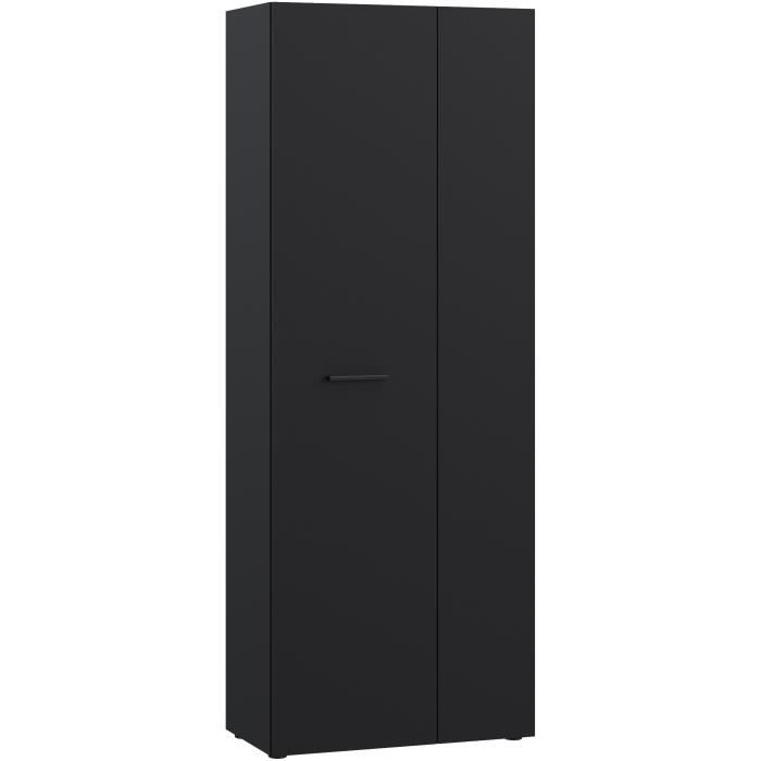 Armoire de rangement - Noir - L68,7 x P36,5 x H181,1 cm