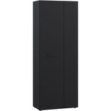 Armoire de rangement - Noir - L68,7 x P36,5 x H181,1 cm
