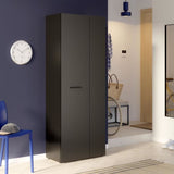 Armoire a chaussures - Noir - 18 paires - L68,7 x P36,5 x H181,1 cm