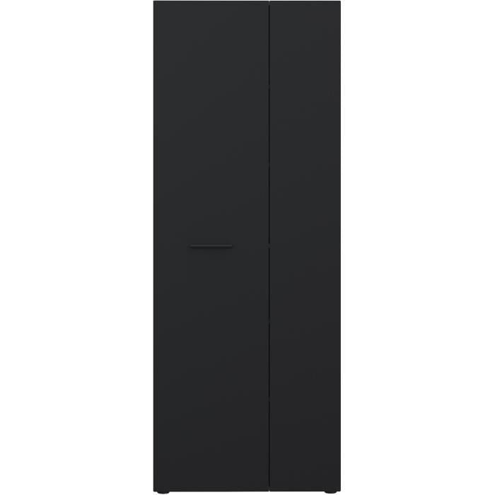 Armoire de rangement - Noir - L68,7 x P36,5 x H181,1 cm