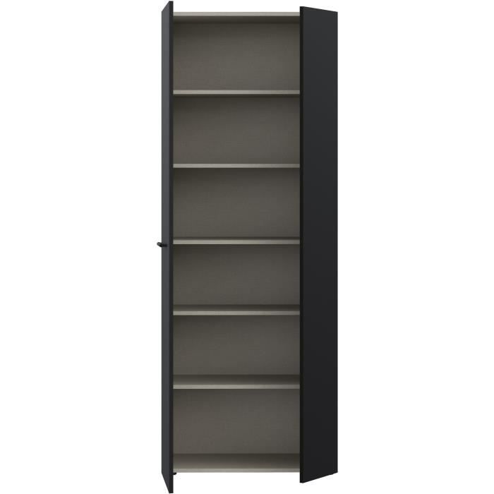 Armoire de rangement - Noir - L68,7 x P36,5 x H181,1 cm