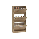 Meubles a chaussures - 6 paires - Décor Chene - 3 abattants - L58,2 x P20,4 x H115,5 cm - MAC