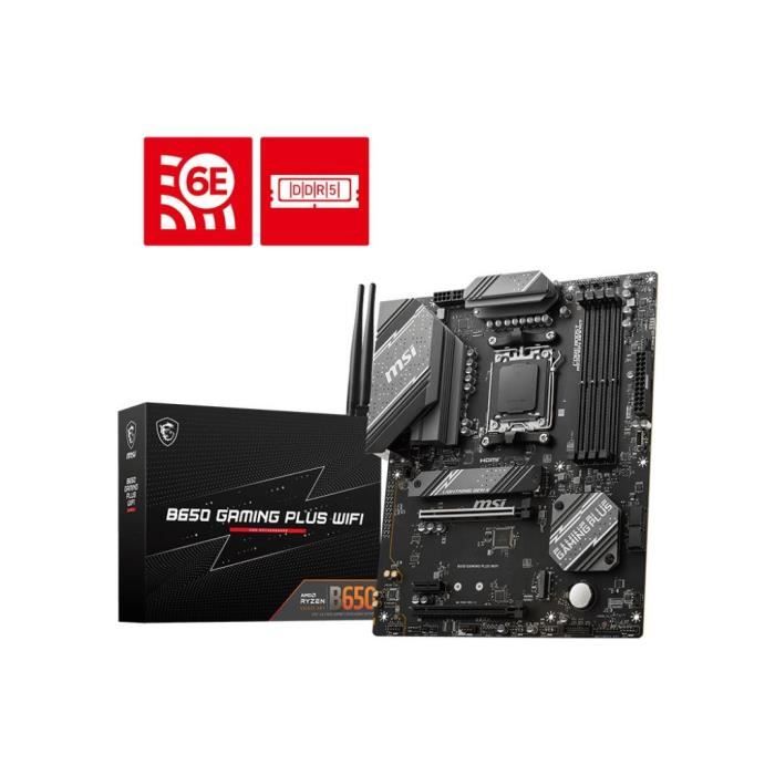 Carte Mere - MSI - B650 GAMING PLUS WIFI - DDR5 - Wi-Fi 6E/Bluetooth 5.3