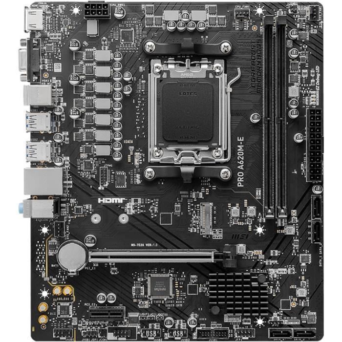 Carte mere - MSI - PRO A620M-E - AM5 - DDR5 - 96 Go max