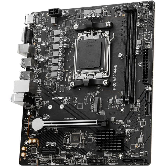 Carte mere - MSI - PRO A620M-E - AM5 - DDR5 - 96 Go max