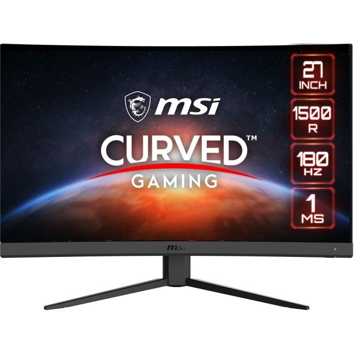 …cran PC Gamer - MSI - G27C4 E3 - 27 - Dalle Rapid VA - FHD - 1 ms - 180 Hz - Adaptive Sync - DP + HDMI - Compatible VESA