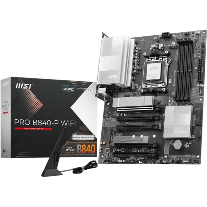 Carte mere - MSI - PRO B840-P WIFI - AM5 - DDR5 - Wi-Fi 7 - 2.5 GbE