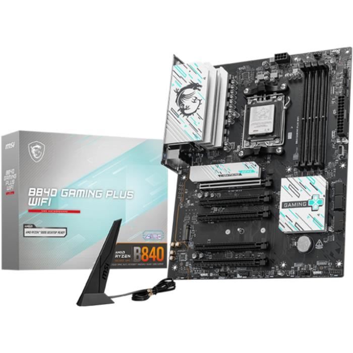 Carte mere - MSI - B840 GAMING PLUS WIFI - AM5 - DDR5 - Wi-Fi 7 - 2.5 GbE