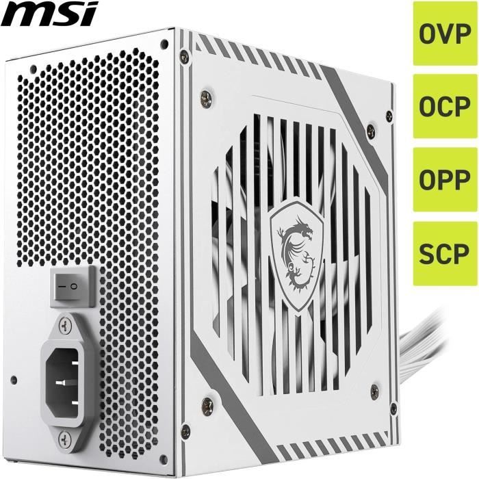 Alimentation PC - MSI - 306-7ZPAX27-HH9 - MAG A650BNL WHITE