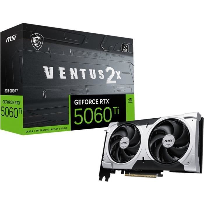 MSI Scheda Grafica GeForce RTX 5060 Ti VENTUS 2X PLUS 8GB GDDR7 PCIe 5.0