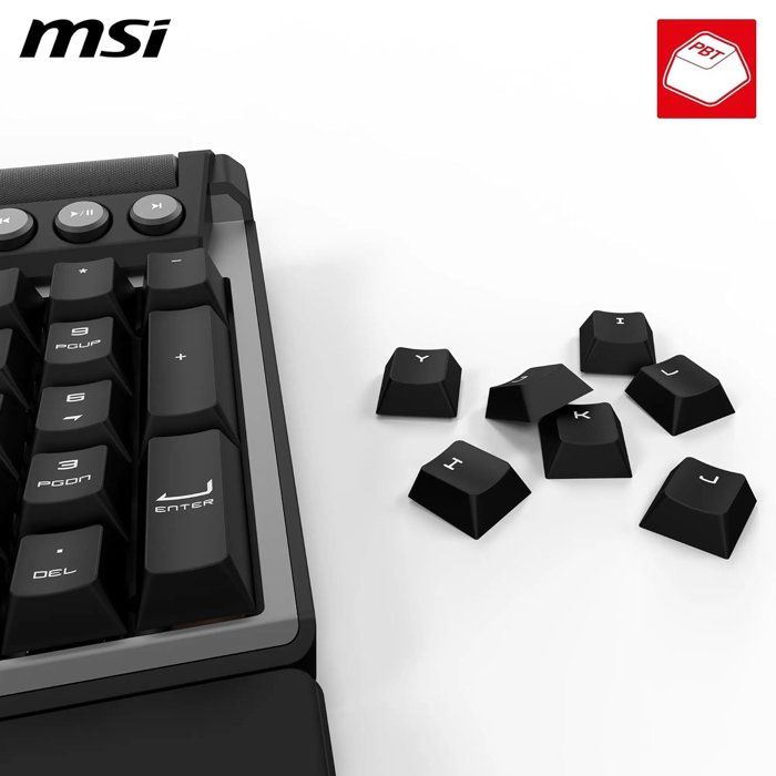 Clavier gamer sans fil - Switches Kailh Midnight Pro Silent - MSI STRIKE PRO Wireless - Format standard - RGB - Noir