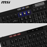 Clavier gamer sans fil - Switches Kailh Midnight Pro Silent - MSI STRIKE PRO Wireless - Format standard - RGB - Noir
