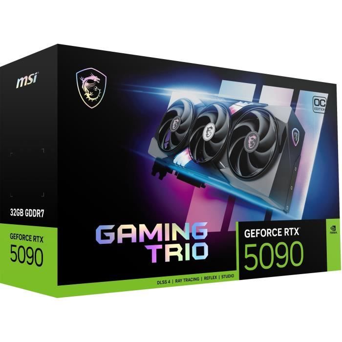 Carte graphique - MSI - GAMING GeForce RTX5090 TRIO OC 32GB NVIDIA GeForce RTX 5090 32 Go GDDR7