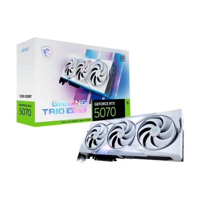 MSI - Carte graphique interne - GeForce RTX 5070 12G GAMING TRIO OC WHITE