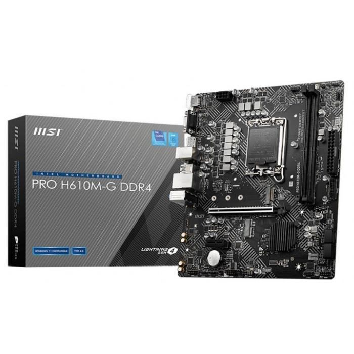 MSI - PRO H610M-G DDR4 - Carte Mere - Socket LGA 1700 - Chipset Intel H610