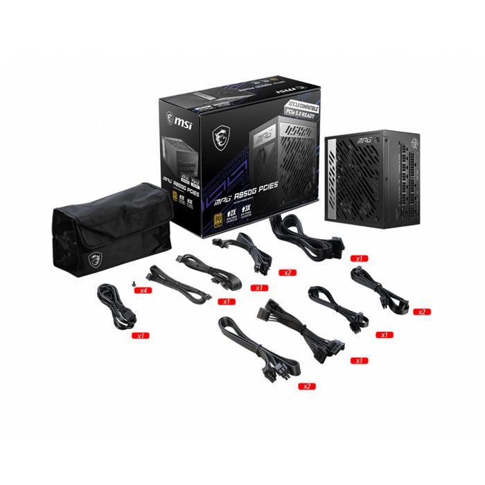 Alimentation ATX MSI MPG A850G PCIe5 - 850W (Noir)