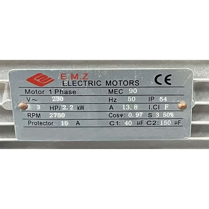 Moteur électrique 3CV/230V avec poulie - DOMAC